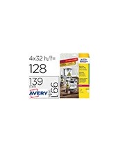 ETIQUETA ADH. AVERY L4774-8 99,1X139MM POLIESTER BL. 32UD. 2
