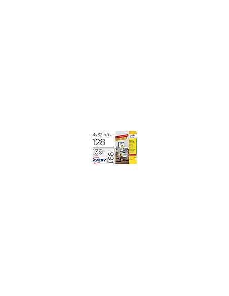 ETIQUETA ADH. AVERY L4774-8 99,1X139MM POLIESTER BL. 32UD.