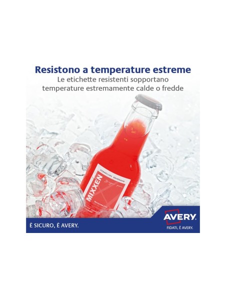 ETIQUETA ADH. AVERY L4774-8 99,1X139MM POLIESTER BL. 32UD.