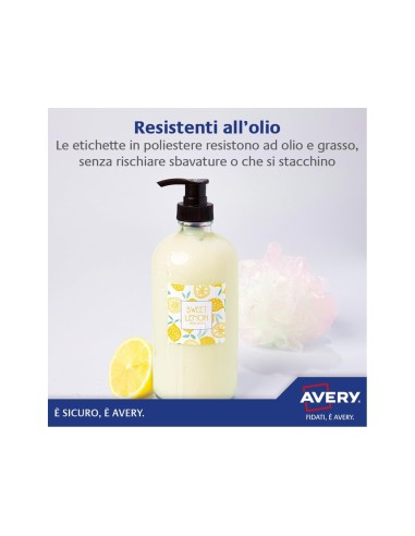 ETIQUETA ADH. AVERY L4774-8 99,1X139MM POLIESTER BL. 32UD.