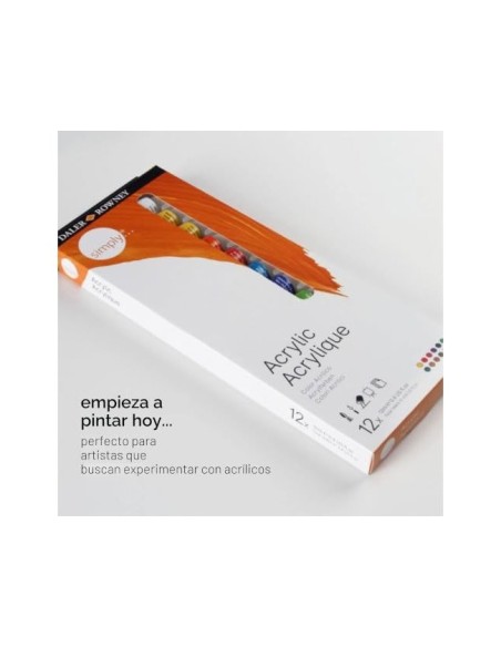 PINTURA ACRILICA DALER ROWNEY SIMPLY CAJA 12 UDS. SURT 12 ML