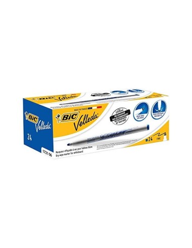 ROTULADOR BIC VELLEDA FINO PARA PIZARRA AZUL PUNTA REDONDA 1 MM