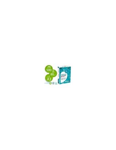 PAQ. PAPEL NAUTILUS SUPERWHITE 100% RECICLADO A3 80GR 500 H.