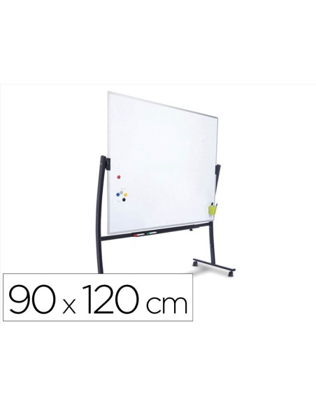 PIZARRA BLANCA LACADA MAGNETICA VOLTEABLE DOBLE CARA 90X120CM