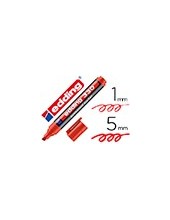 ROTULADOR EDDING MARCADOR PERM 330 ROJO PUNTA BISELADA 1-5MM RECARG 2