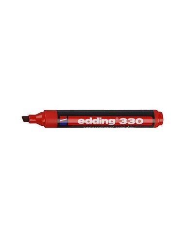 ROTULADOR EDDING MARCADOR PERM 330 ROJO PUNTA BISELADA 1-5MM RECARG