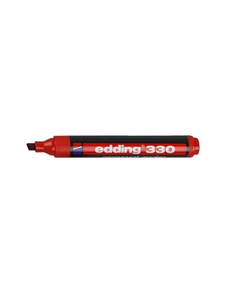 ROTULADOR EDDING MARCADOR PERM 330 ROJO PUNTA BISELADA 1-5MM RECARG