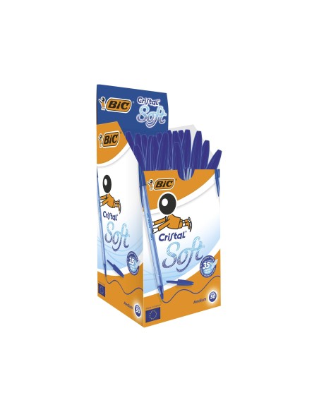 BOLIGRAFO BIC CRISTAL SOFT AZ. PUNTA 1,2MM