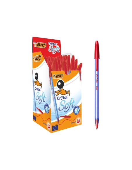 BOLIGRAFO BIC CRISTAL SOFT RJ. PUNTA 1,2MM