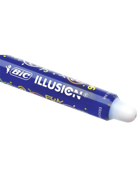 BOLIGRAFO BIC GELOCITY ILLUSION BORRABLE AZUL PUNTA DE 0,7 MM