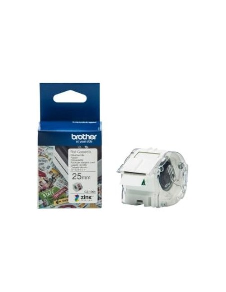 CZ1004 BROTHER ROLLO CINTA ADH. IMPRESION ETIQUETAS A 25MM. X 5 M