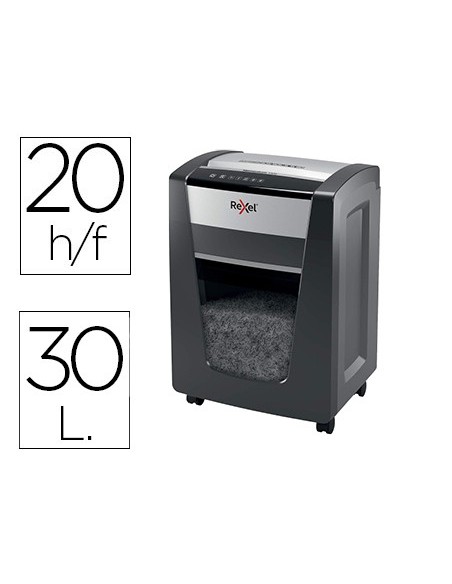 DESTRUCTORA REXEL MOMENTUM X420 CAP. 20 H.DESTRUYE GRAPAS,CLIPS 30 L