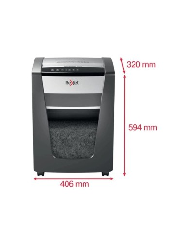 DESTRUCTORA REXEL MOMENTUM X420 CAP. 20 H.DESTRUYE GRAPAS,CLIPS 30 L