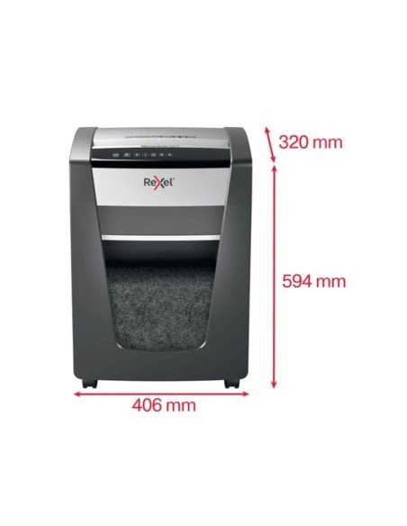 DESTRUCTORA REXEL MOMENTUM X420 CAP. 20 H.DESTRUYE GRAPAS,CLIPS 30 L