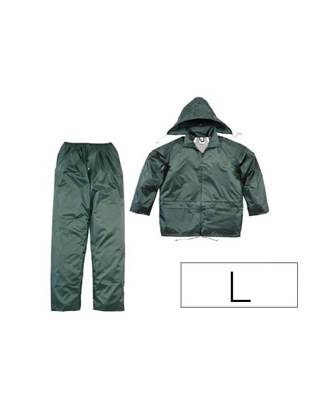 CONJUNTO LLUVIA DELTAPLUS 400 POLIESTER/PVC VE. TALLA L