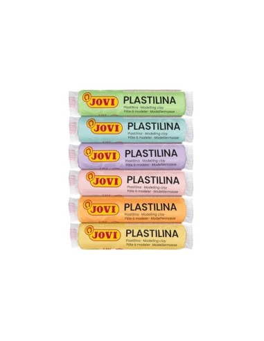PLASTILINA JOVI 90 ESTUCHE 6 UD.PASTEL SURT.15 G