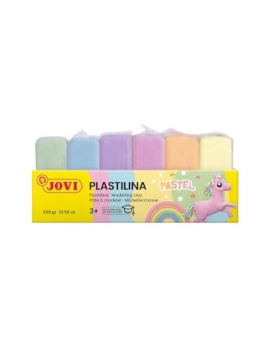 PLASTILINA JOVI 70 SURTIDA PEQUEÑO PASTEL SURT.CAJA 6 UD.50 G