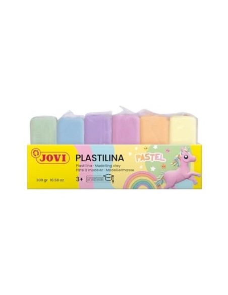 PLASTILINA JOVI 70 SURTIDA PEQUEÑO PASTEL SURT.CAJA 6 UD.50 G