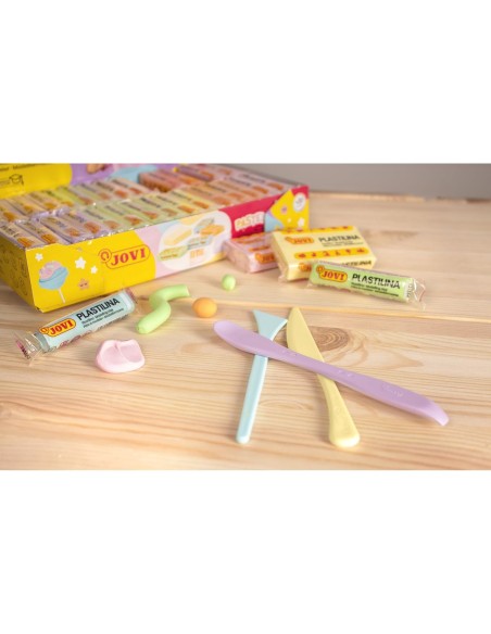 PLASTILINA JOVI 70 SURTIDA PEQUEÑO PASTEL SURT.CAJA 6 UD.50 G