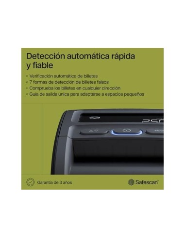 DETECTOR BILLETES FALSOS SAFESCAN 155-S 7 PTOS. VERIF. ACT.POR USB