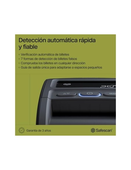 DETECTOR BILLETES FALSOS SAFESCAN 155-S 7 PTOS. VERIF. ACT.POR USB