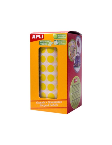 GOMETS APLI ROLLO 59H CIRCULO Ø 20 MM AMARILLO 1.770 UDS. (04859)