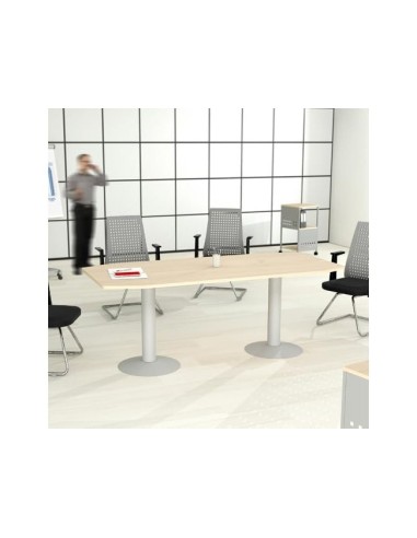 MESA REUNION ROCADA MEETING 3003ATW04 COLUMNA DOBLE ACERO BL.BL.