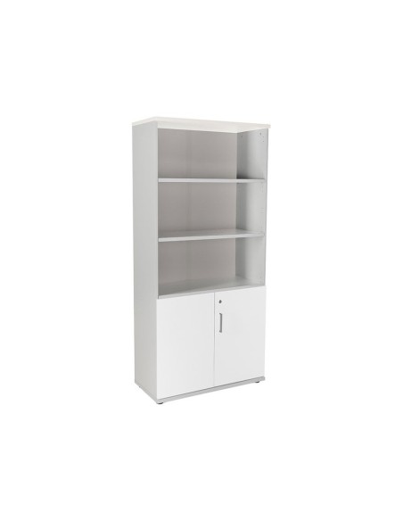 ARMARIO ROCADA TRES EST.2 PUERTAS  195X90X45 GRIS/BL