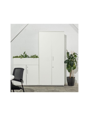 ARMARIO ROCADA 4 EST.2 PUERTAS STORE 195X90X45 CM GRIS/BL.