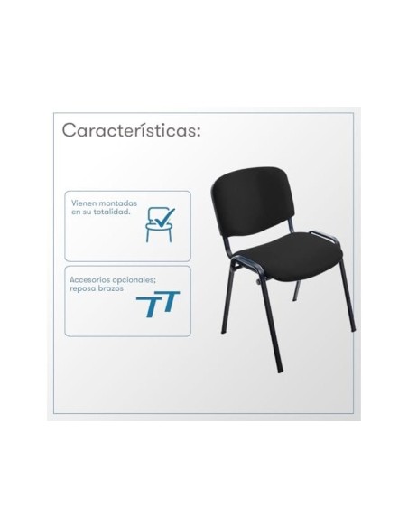 SILLA CONFIDENTE ESTRUCTURA METALICA NG.TAPIZADA