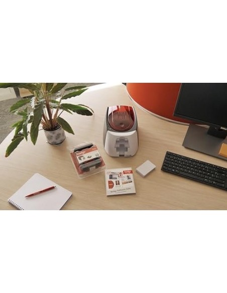 IMPRESORA TARJETA BADGY 200 INCLUYE CINTA 100 TARJETAS BADGE STUDIO+