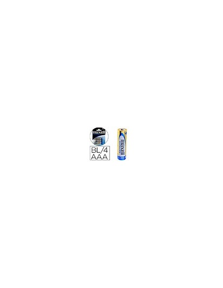 PILA MAXELL ALCALINA 1.5 V TIPO AAA LR03 BLISTER 4 UD.