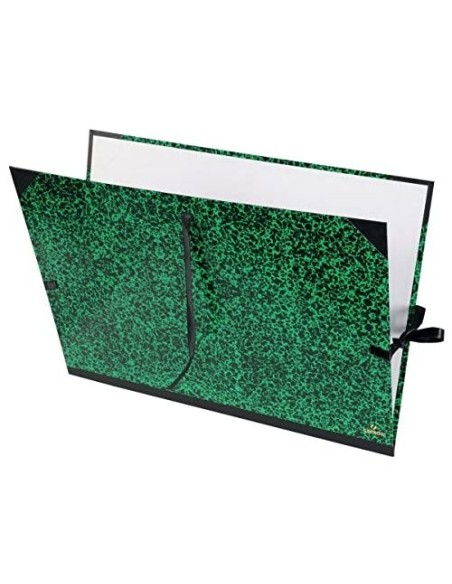 CARPETA DIBUJO CANSON CLASSIC 52X72 CM CON LAZOS MARMOL VERDE