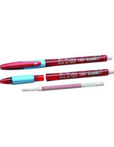 BOLIGRAFO BIC GELOCITY ILLUSION BORRABLE RJ.PUNTA 0,7 MM