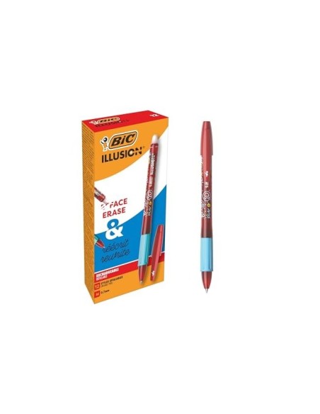 BOLIGRAFO BIC GELOCITY ILLUSION BORRABLE RJ.PUNTA 0,7 MM