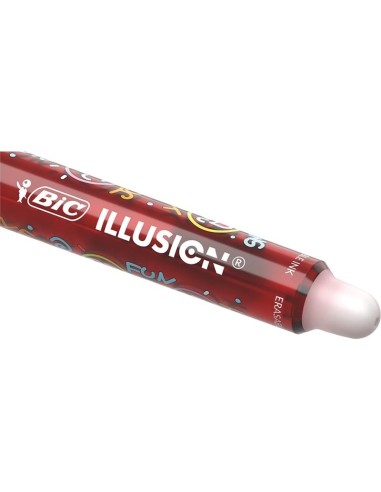 BOLIGRAFO BIC GELOCITY ILLUSION BORRABLE RJ.PUNTA 0,7 MM