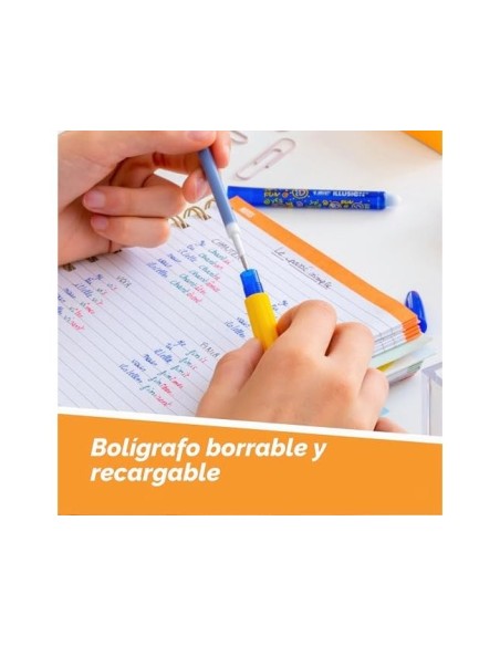 BOLIGRAFO BIC GELOCITY ILLUSION BORRABLE RJ.PUNTA 0,7 MM