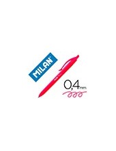 BOLIGRAFO MILAN P1 RETRACTIL 1 MM TOUCH ROJO 2