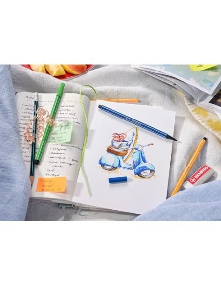 ROTULADOR STABILO ACUARELABLE PEN 68 AZUL VERDOSO 1 MM