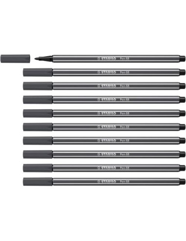 ROTULADOR STABILO ACUARELABLE PEN 68 GRIS AZ.ADO INTENSO 1 MM