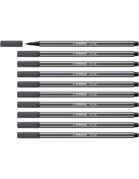 ROTULADOR STABILO ACUARELABLE PEN 68 GRIS AZ.ADO INTENSO 1 MM