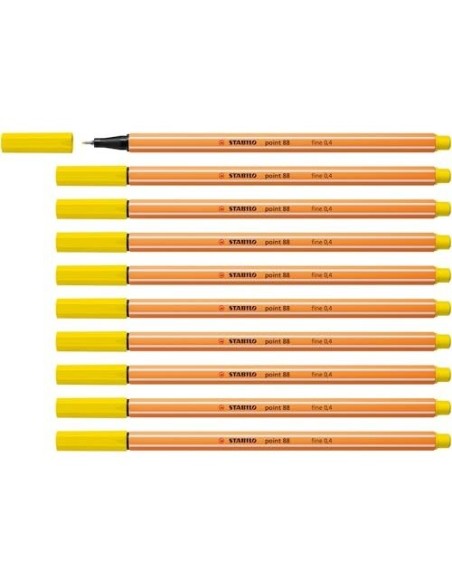 ROTULADOR STABILO PUNTA FIBRA POINT 88 AMARILLO LIMON 0,4 MM