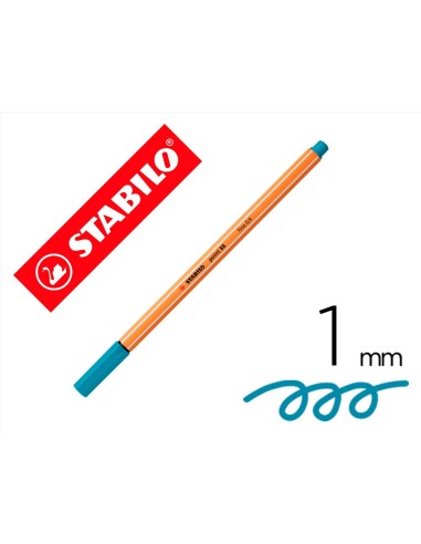 ROTULADOR STABILO PUNTA FIBRA POINT 88 AZUL COBALTO 0,4 MM