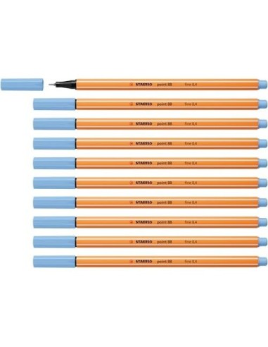 ROTULADOR STABILO PUNTA FIBRA POINT 88 AZUL CLARO 0,4 MM