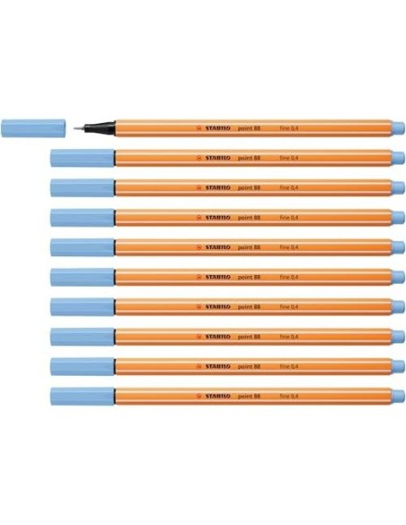 ROTULADOR STABILO PUNTA FIBRA POINT 88 AZUL CLARO 0,4 MM
