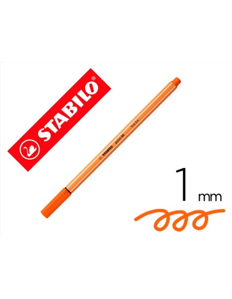ROTULADOR STABILO PUNTA FIBRA POINT 88 BERMELLON PALIDO 0,4 MM