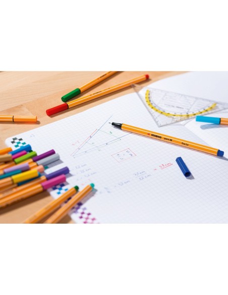 ROTULADOR STABILO PUNTA FIBRA POINT 88 BERMELLON PALIDO 0,4 MM