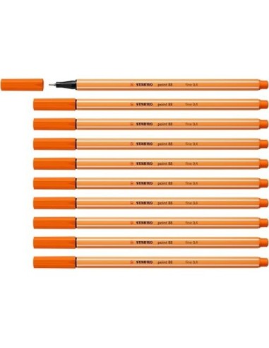 ROTULADOR STABILO PUNTA FIBRA POINT 88 BERMELLON PALIDO 0,4 MM