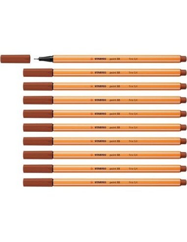 ROTULADOR STABILO PUNTA FIBRA POINT 88 SANGUINA 0,4 MM