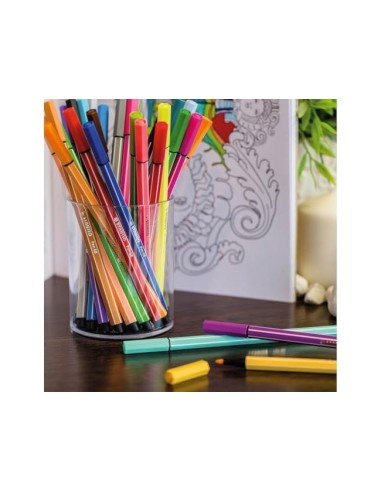 ROTULADOR STABILO PUNTA FIBRA PEN 68 ESTUCHE ROLLERSET 30 SURT.